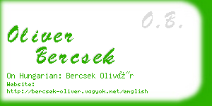 oliver bercsek business card